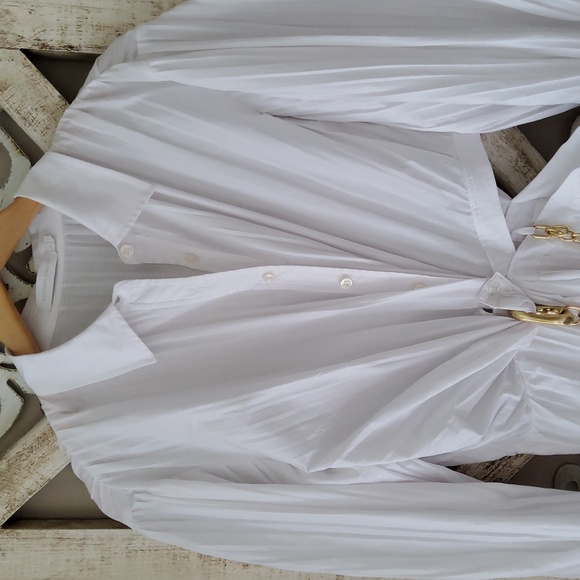 New Jonathan Simkhai Fraya Long Sleeve Cotton Blend Maxi Shirtdress - Picture 5 of 11